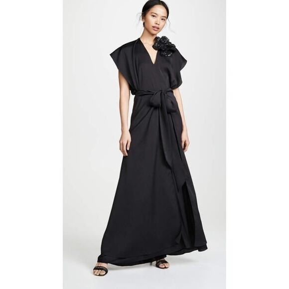 Nina Ricci Flower Gown Black - Picture 6 of 12